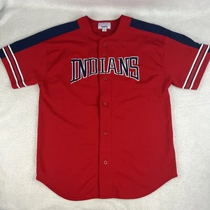 Vtg 90s Starter Cleveland Indians Jersey Size XL Baseball Guardians Red - Picture 1 of 7