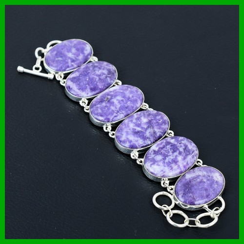 VALENTINO Bracciale matrimonio artigianale catena regalo figlia pietra preziosa lepidolite argento 925