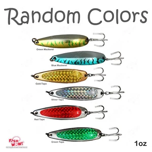 20pcs Random Mix Fishing 1oz Spoon jig Treble Hook Casting Trolling Fish WOW!® - Imagen 1 de 12