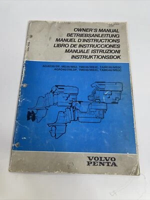 Volvo 5313 Original OEM AQAD30/DP MD30/MS2 TMD30/MS3C TAMD30/MS3C Manual del Propietario” Foto 1 de 4