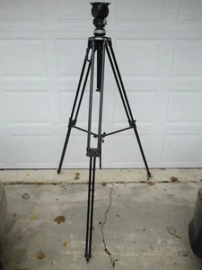 Miller Camera Support Professional Tripod 2 Stage w/ Spreader Vintage Heavy Duty - Picture 1 of 12
