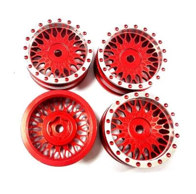 Alloy Metal Wheel Rims 7mm Hex 4P Fits 1:24 RC Axial SCX24 AXI90081 00001 00002 - Image 1 of 4