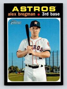 2020 Topps Heritage (Missing Signature) SSP Variation 453 Alex Bregman Astros SP
