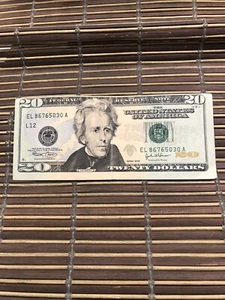 Extremely Miscut Off Centered Good Condition 2004 $20 Dollar Bill Circulated - Picture 1 of 9