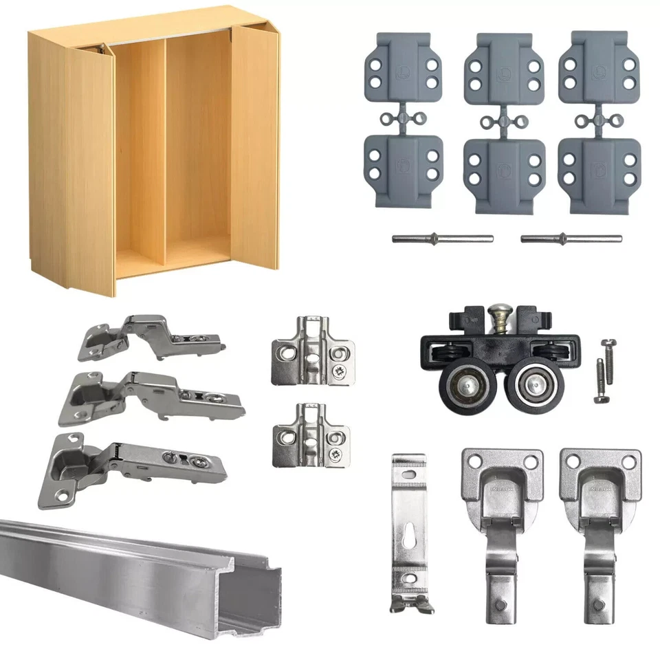 Kit Ferramenta Scorrevole Per Anta Mobili E Armadi Pieghevole Opzione Soft 50kg. - Image 1 of 1