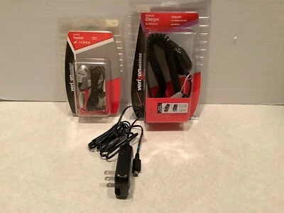 Verizon cell phone accessories, NEW, car charger, earbud headset - Image 1 of 2