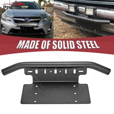 Bull Bar Front Bumper License Plate Mount Bracket Off-Road Light Pods Bar Holder - Image 1 of 4