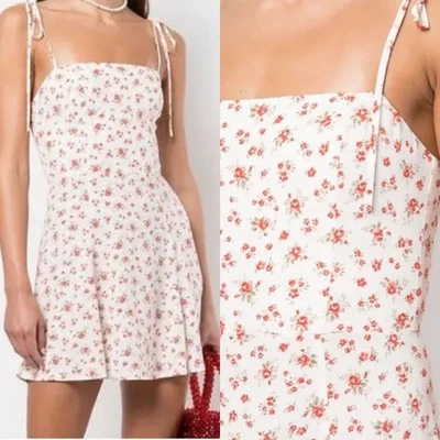 Reformation Bisque Dress White Floral  SIZE 10 - Image 1 of 4