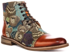 Justinreess England Milo Smart Bear Cuero Lona Hombres Botas en Marrón EE. UU. 7-13 - Imagen 1 de 6