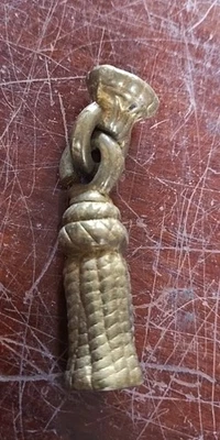 ANTIQUE ART DECO VICTORIAN BRASS Ceiling LIGHT FIXTURE  2-3/4" TASSEL FINIAL - Image 1 of 2