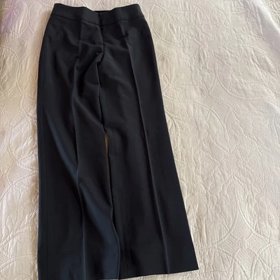 Pantalones para mujer Armani Collezioni talla 4 gris calce recto 100 % lana frente plano Foto 1 de 4