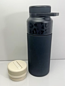 Brumate Rotera 35oz Matte Black & Leopard Print W/ Straw Cap - Picture 1 of 9