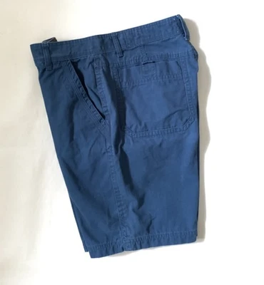 Redhead Navy Blue 100% Cotton Flat Front Khaki Shorts Men's Size 34 Preowned - Image 1 of 4