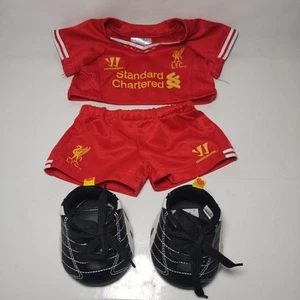 Build a Bear Liverpool FC Football Kit Strip Outfit Red Shorts Top Warrior Boots - Picture 1 of 10