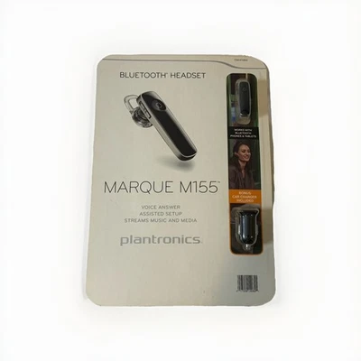 Plantronics Marque M155 Black Wireless Bluetooth Handsfree In-Ear Headset SEALED - Image 1 of 4