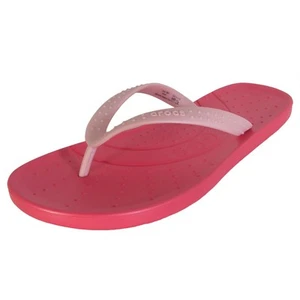 Crocs Unisex Chawaii Flip Flops, Coral/Pearl Pink, Mens 4 US M / Womens 6 US M - Picture 1 of 3
