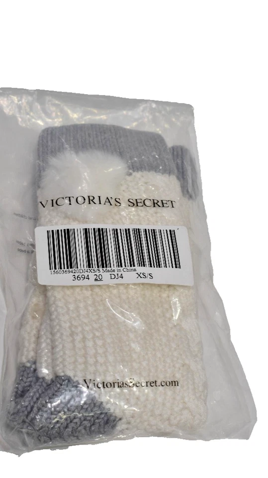 Victoria's Secret Pom-pom вязаные тапочки носки VS слоновой кости размер XS/S новый! Новый с Ярлыками - Изображение 1 из 4