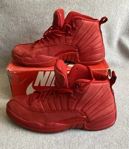 Nike Air Jordan 12 Retro Gym Red Jumpman Red Suede 130690–601 Men's SZ 9 EXCond - Picture 1 of 22