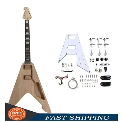 1 Set Mahogany Guitar Body 22 Fret Rosewood Guitar Neck  Electric Guitar Kit - Image 1 of 4