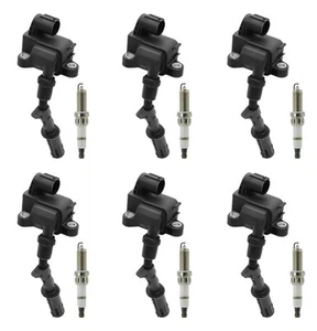 Set of 6 OEM Ignition Coils + Spark Plug for Mercedes-Benz ML350 E350 3.5L UF733 - Imagen 1 de 3