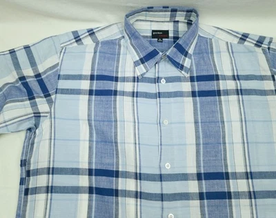 .. MENS GORDON CASUAL SHIRT SHORT SLEEVE LINEN COTTON SIZE XL EXCL - Image 1 of 4
