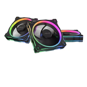 Asus Prime Mr120 Argb 12Cm Pwm Case Fans 3 Pack Sleeve Bearing Black 1600 RPM - Picture 1 of 15