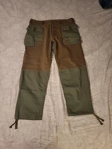 Wasted Collective Green & Brown Cargo Pants Mens 2XL Hiking, Field, Japan Made - Picture 1 of 8