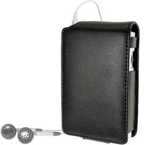Nero Eco Pelle Custodia Cover per Roberts Sports DAB 5 Radio Portatile Flip Case - Foto 1 di 4