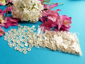045# Stunning Vintage Handmade Pure Mother Of Pearl Buttons 085 Gr - Picture 1 of 5