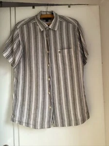 Timberland Linen Shirt Short Sleeve Holiday Weekend 23” Pit - Picture 1 of 6