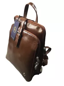 Leder RUCKSACK - Damen ASHWOOD ECHTLEDER 3 FÄCHER Braun Medium - Bild 1 von 10