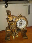 Vintage Juliana Quartz Heavy Mantle Clock Bronze Effect