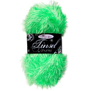 King Cole Tinsel Chunky Green Sparkly Festive Glitter Yarn 50g 3468 Applelicious - Picture 1 of 3