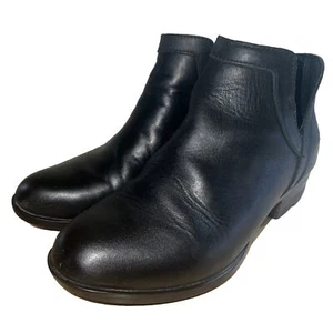 Sorel Womens 7.5 ‘Lolla’ Ankle Boots Leather Cut Out Sides 1.5" Heels Lug Sole - Picture 1 of 9