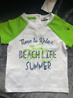 White T-Shirt AYGEY Cool Kidswear Beach Life Bicycle Tentacles Age 3-6m NEW