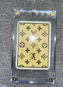 Authentic Brown Louis Vuitton LV Playing Card in Case - 5 Of Clubs - Imagen 1 de 6
