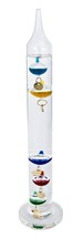 Galileo Ornamental 5 Liquid Filled Floating Balls Glass Weather Thermometer