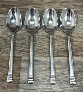 Lot of 4 Chalcis Oneida 18/10 Teaspoons spoon Glossy Stainless Flatware - Picture 1 of 6