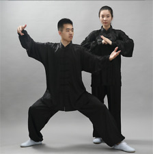 Chinese Women Men Kung Fu Uniform Martial Arts Wushu Taiji Suit Milk Silk