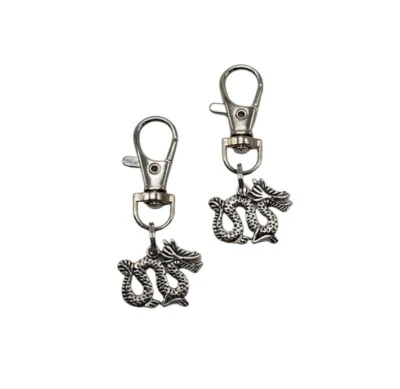 Dragon Zipper Pull Easy Clip On Zipper Pull Dragon Keychain Charm Gift - Image 1 of 4
