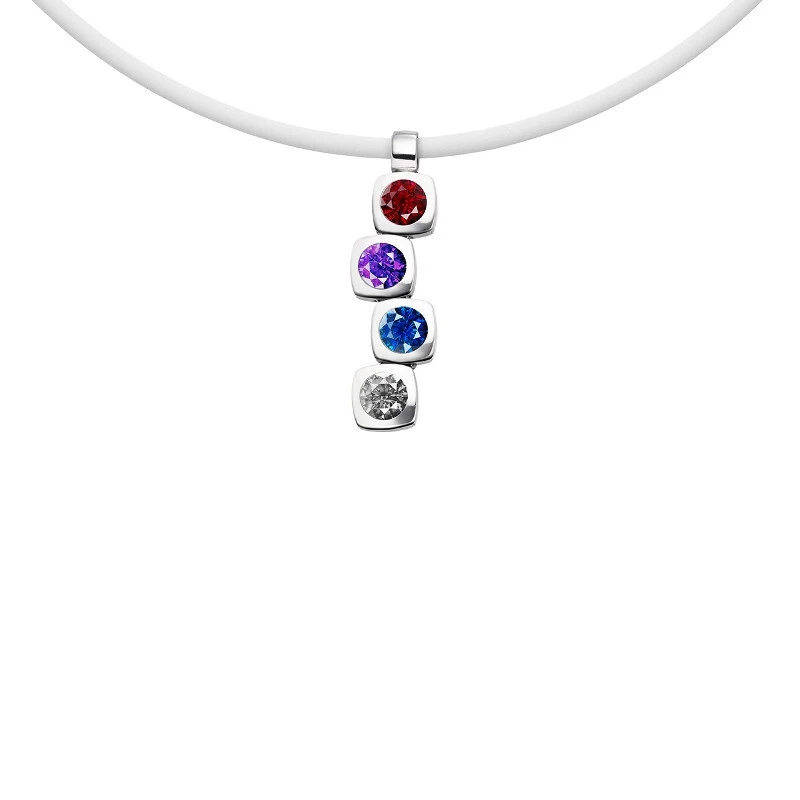 MAGNETIX Kettenanhänger 4970 Cubic Design-Zirkonia-Farbig(14x52mm) Magnetschmuck - Bild 1 von 1