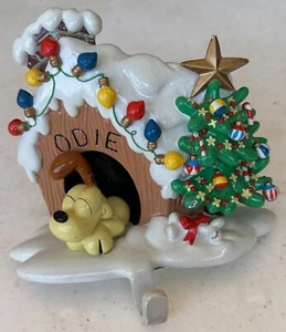VINTAGE ODIE Dog House Christmas Stocking Holder Garfield (READ) - Picture 1 of 15