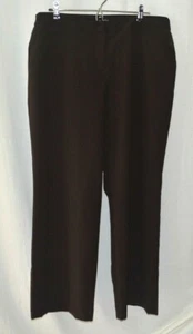 NICOLE MILLER NY Dark Brown Stretch Career Pants Women's Size 16 - Picture 1 of 2