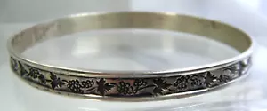 BRACCIALE BRACCIALETTO FIRMATO MODERNISTA ED LEVIN GRAPEVINE VINE STERLING - Foto 1 di 5