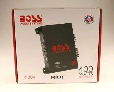 *Boss Audio Riot R1004 400 Watt 4-Channel Car Power Amplifier  - Image 1 of 4
