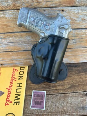 Don Hume H720 26F-45 Paddle Holster Black Leather for Beretta 8045 Cougar - Image 1 of 2