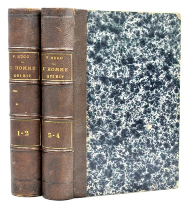 Victor Hugo : L'HOMME QUI RIT. Edition Originale 1869, 4 tomes en 2 volumes. - Photo 1/2