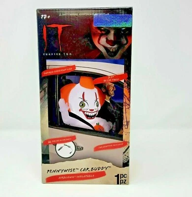 Gemmy Pennywise IT Chapter Two Car Buddy Halloween Airblown Inflatable 3ft - Image 1 of 4