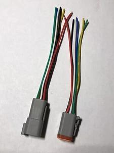 18 AWG Assembled Deutsch 6 Pin waterproof connector 6" wire Set New Fast Shippin - Picture 1 of 6
