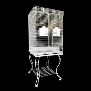 134cm White Bird Cage Stand Parrot Aviary Pet Budgie Cockatiel Perch Wheels - Picture 1 of 3